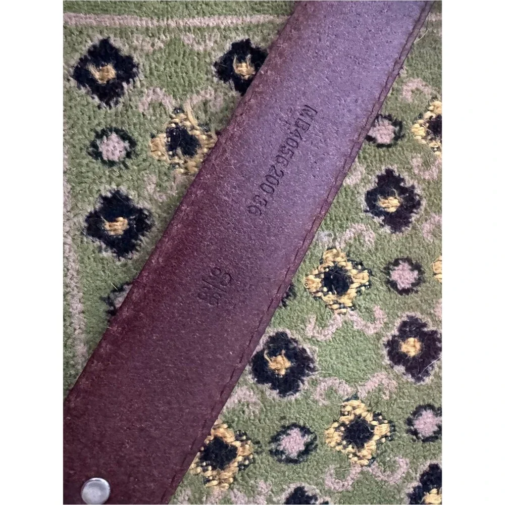 Fossil Austin Belt concho vintage brown leather silver buckle western size 36”
